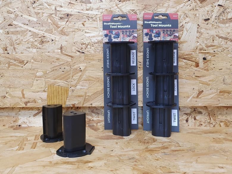 StealthMounts Tool Holder Compatible with Milwaukee M12 (6 Pack) - Black | Locking Tool Mounts | Made in the UK - Image 5